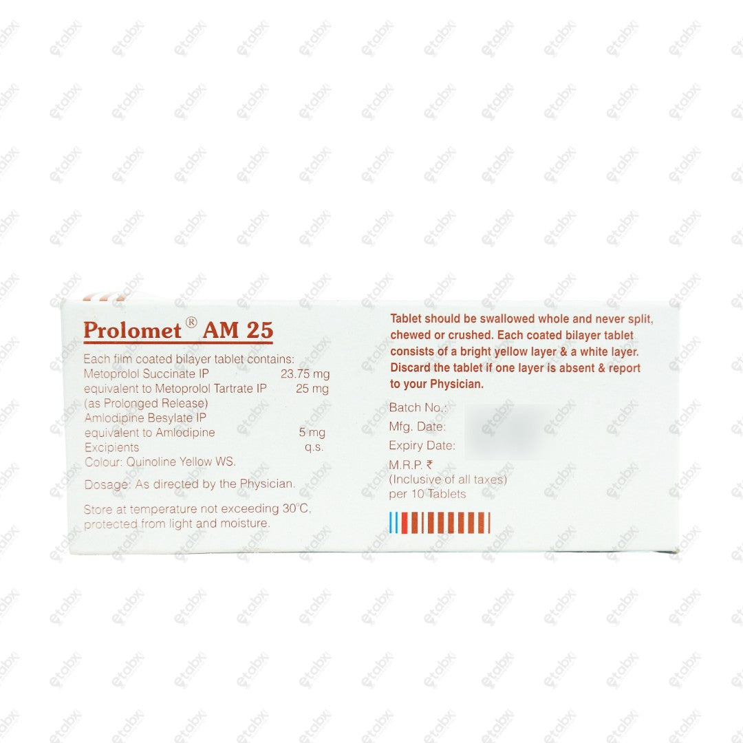 Prolomet AM 25 Tablet 10's