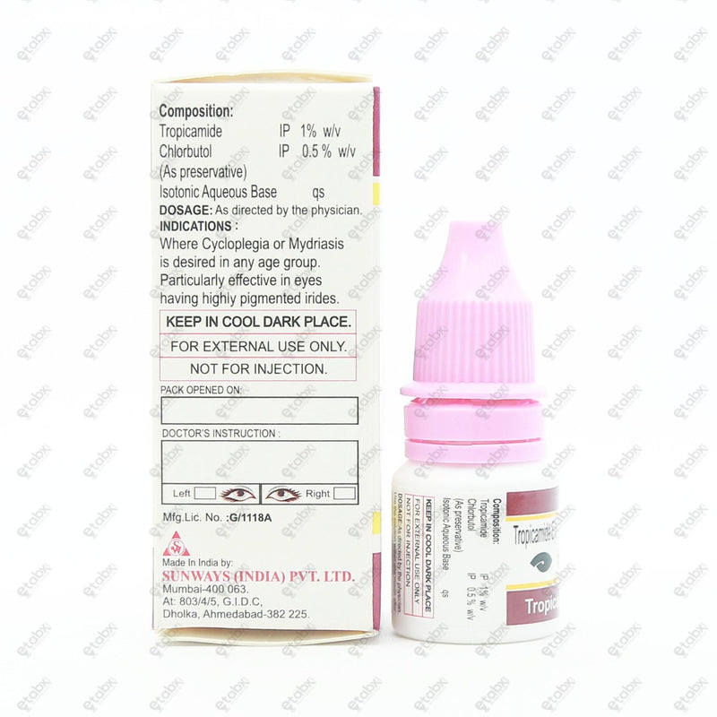 Tropicacyl 1% Eye Drops 5ml