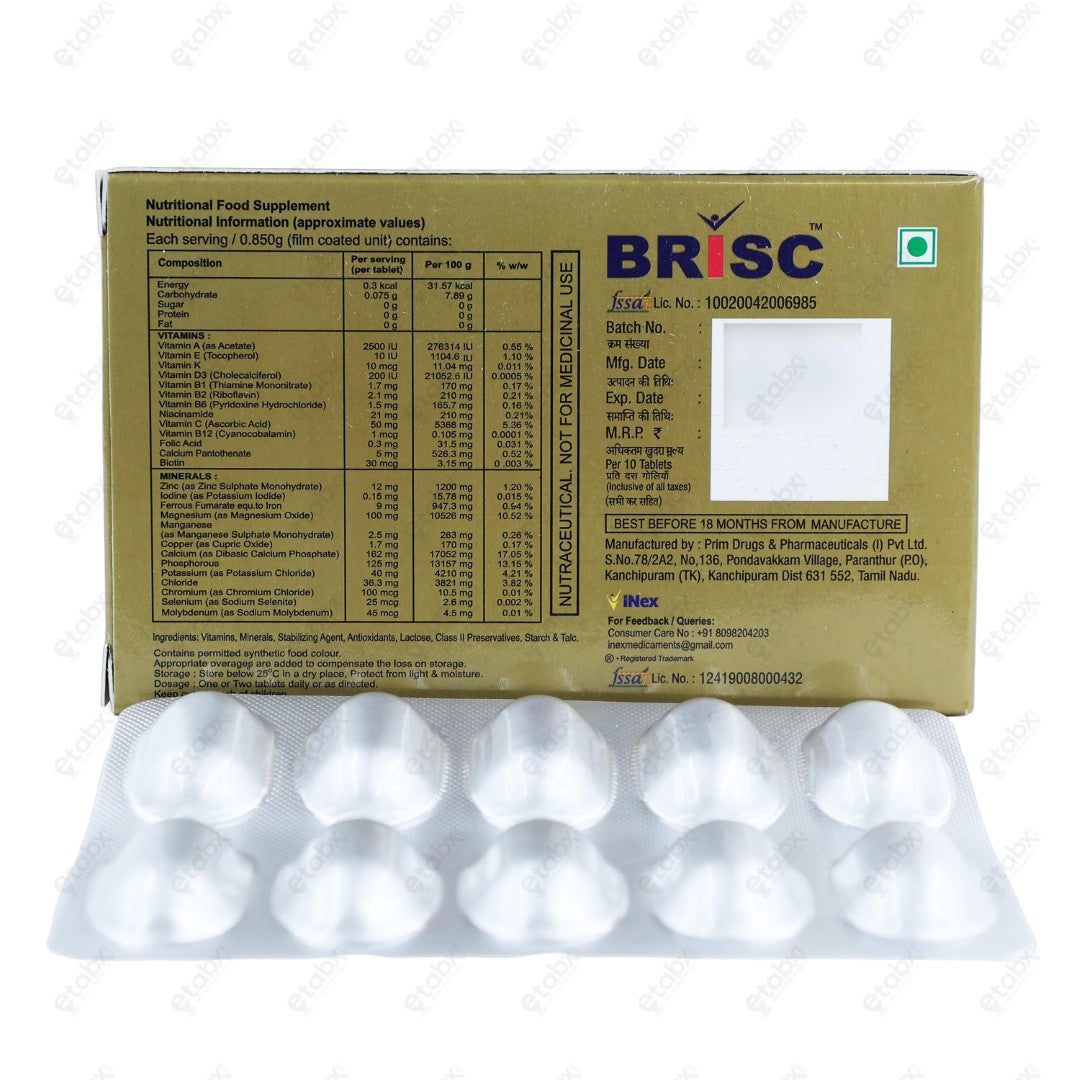 Brisc Tablet 10's