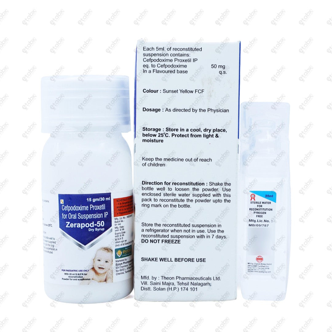 Zerapod 50mg Dry Syrup 30mL