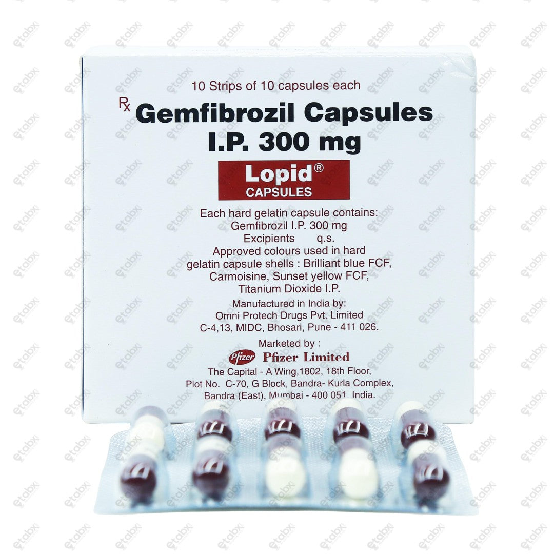 Lopid 300mg Capsule 10's