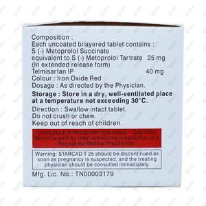 Starcad T 25mg Tablets 10's