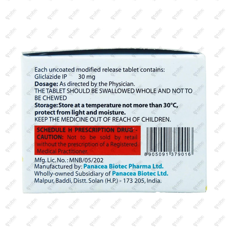 Glizid MR 30mg Tablet 10's
