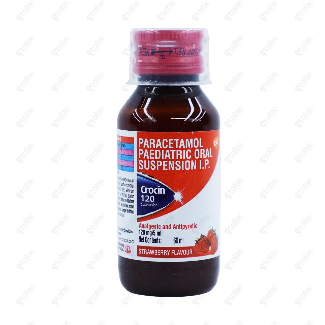Crocin 120 Paed Strawberry Syrup 60ml