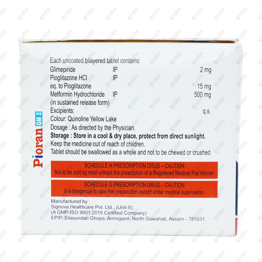 PIORAN GM 2MG Tablet 15's