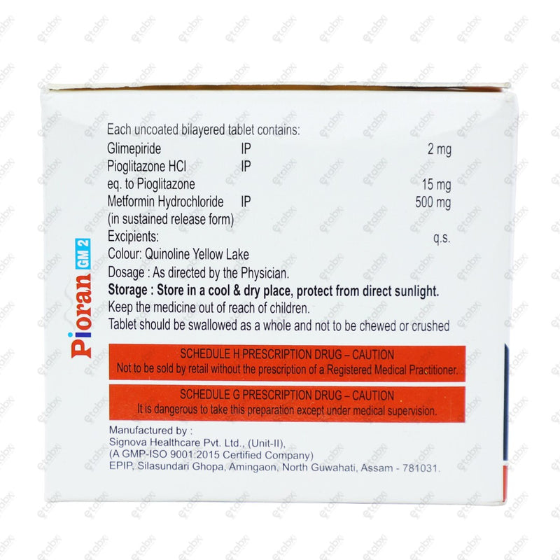 PIORAN GM 2MG Tablet 15's
