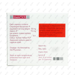 Clopilet A 75mg Tablet 15's