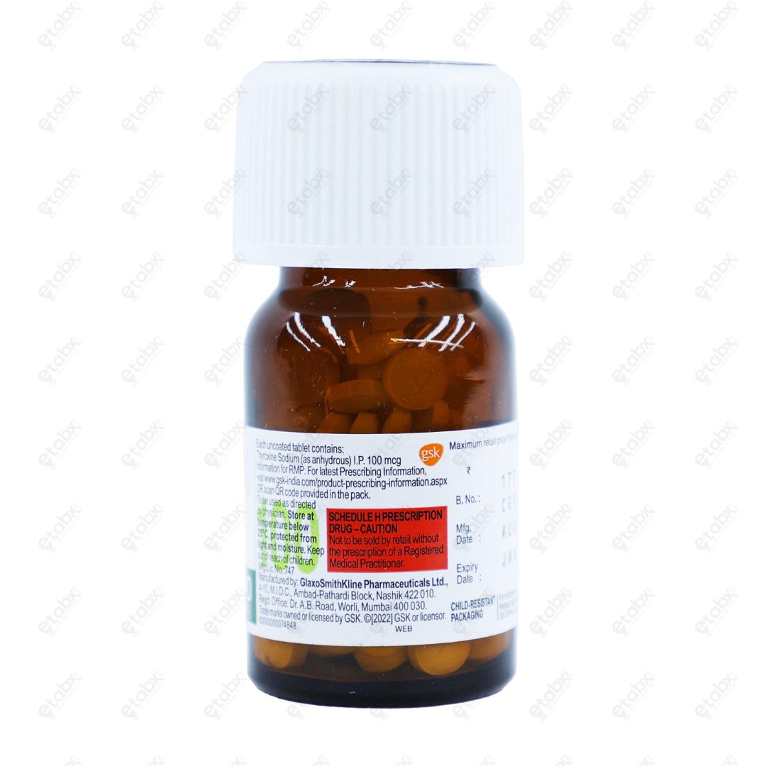Eltroxin 100mcg Tablet 120's