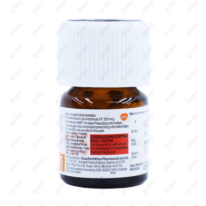 Eltroxin 125mcg Tablets 60's