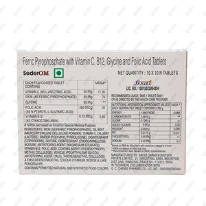 Sederom Tablet 10's