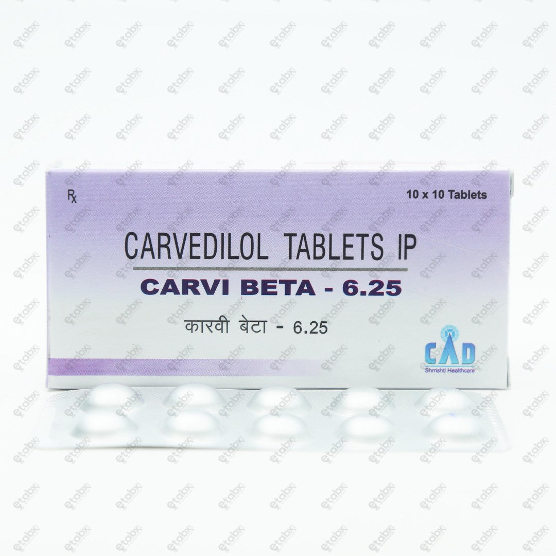 CARVIBETA 6.25 Tablets 10's