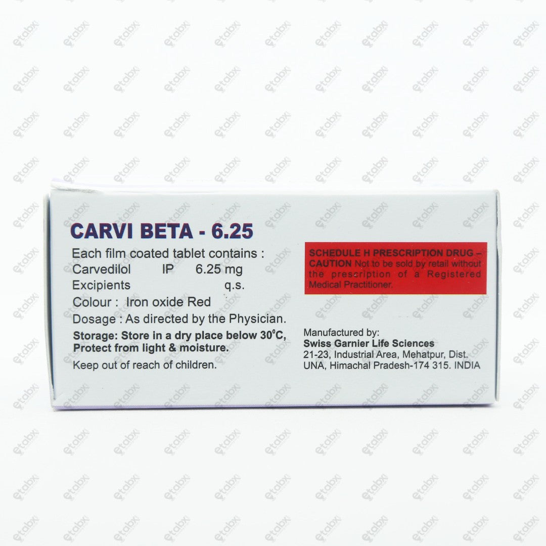 CARVIBETA 6.25 Tablets 10's