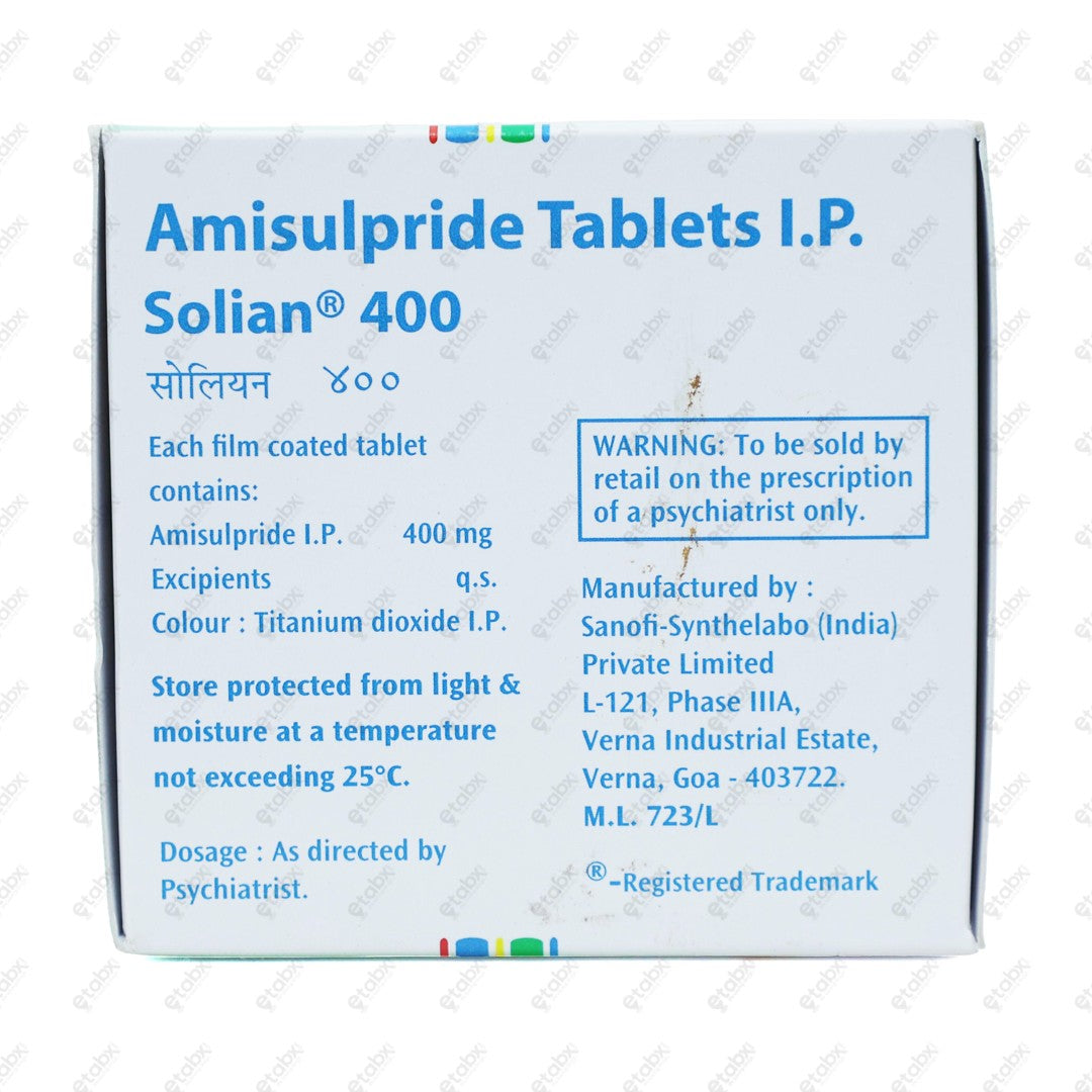 Solian 400mg Tablet 10's