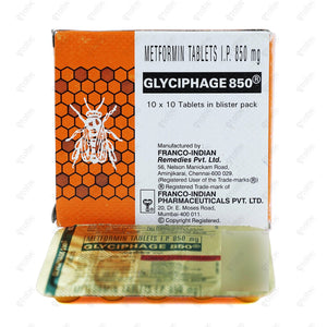 Glyciphage 850mg Tablet 10's