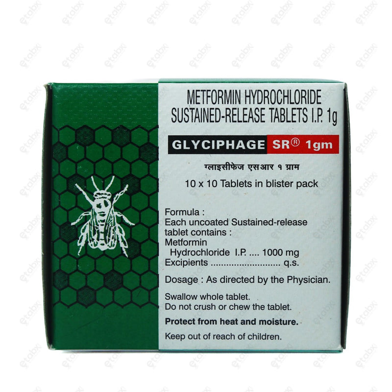 Glyciphage SR 1gm Tablet 10's