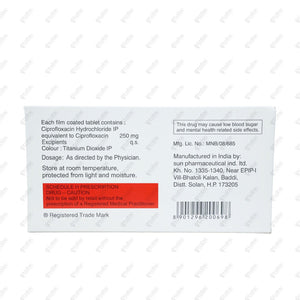 Cifran 250mg Tablet 10's