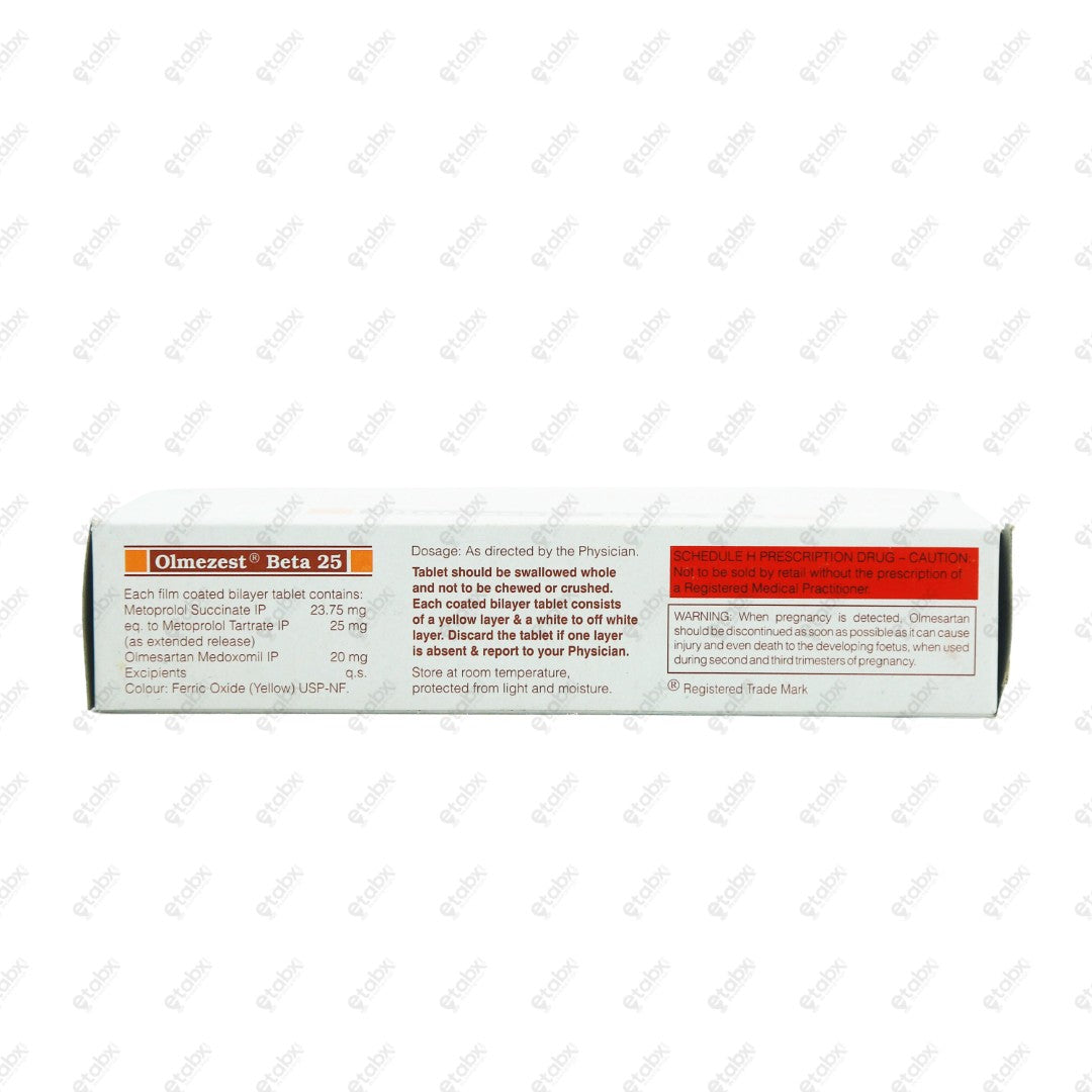 Olmezest Beta 25mg Tablets 10's