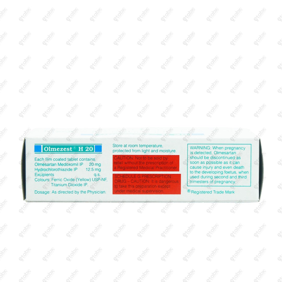 OLMEZEST H 20mg Tablet 10's
