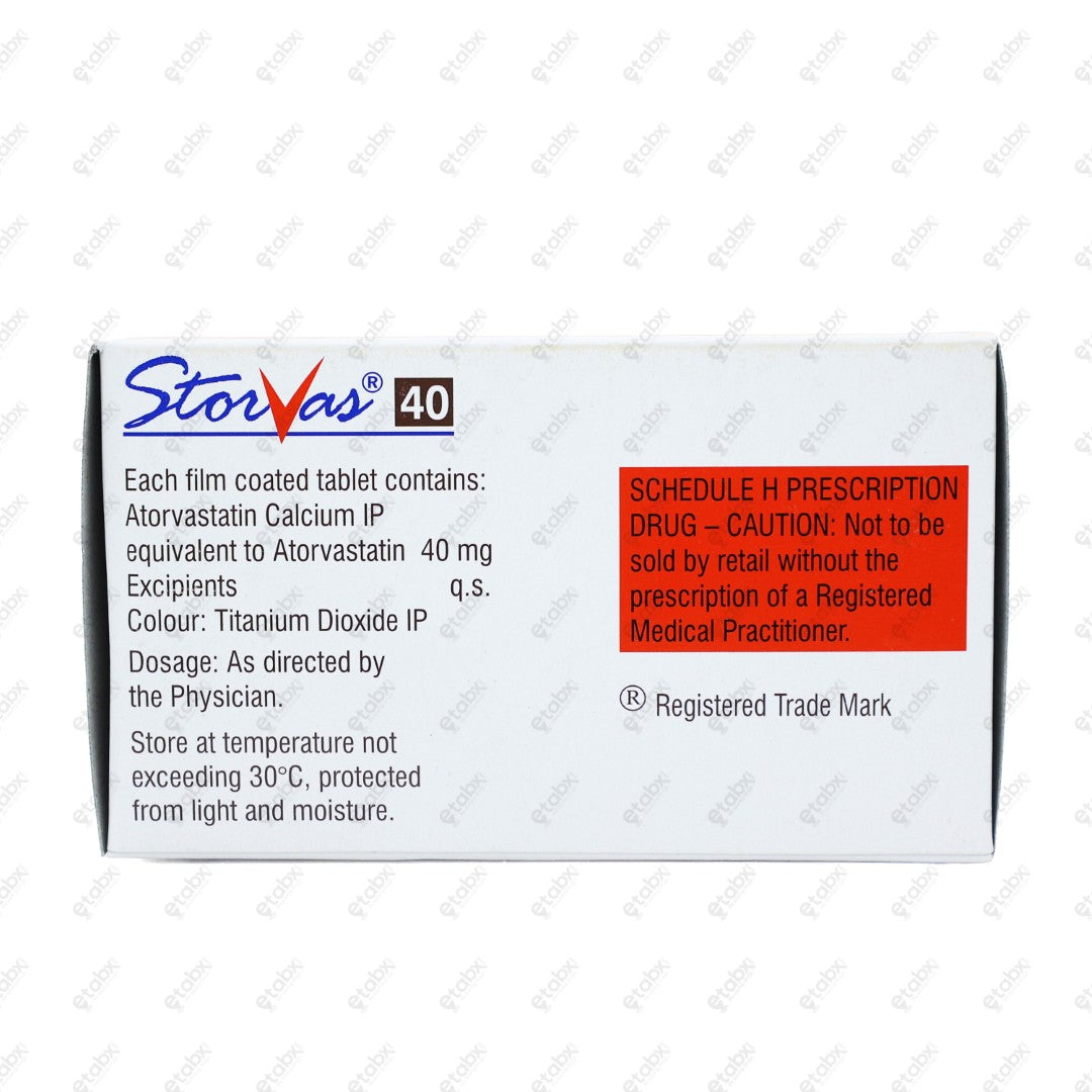 Storvas 40mg Tablet 10's