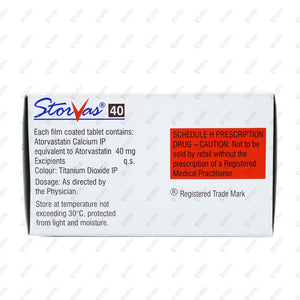 Storvas 40mg Tablet 10's