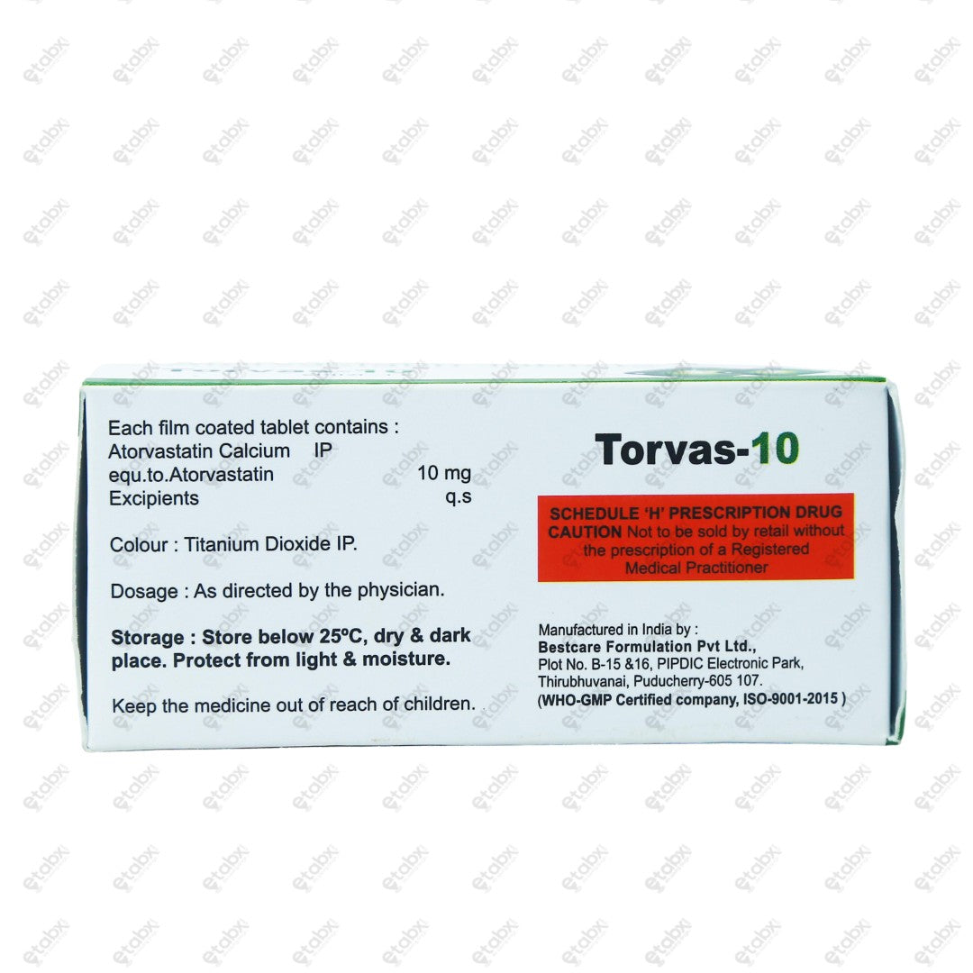 Torvas 10mg Tablet 10's