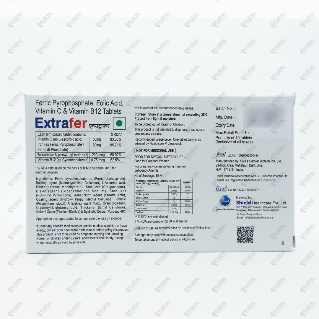 Extrafer Tablet 10's