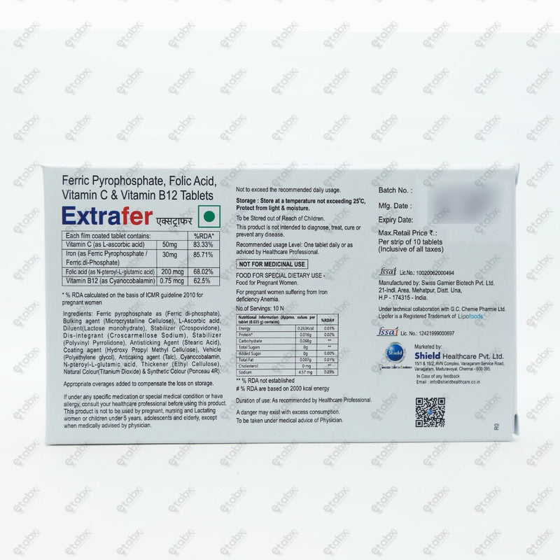 Extrafer Tablet 10's
