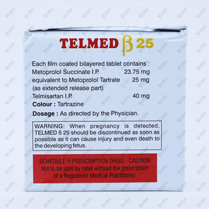 Telmed Beta 25mg Tablet 10's