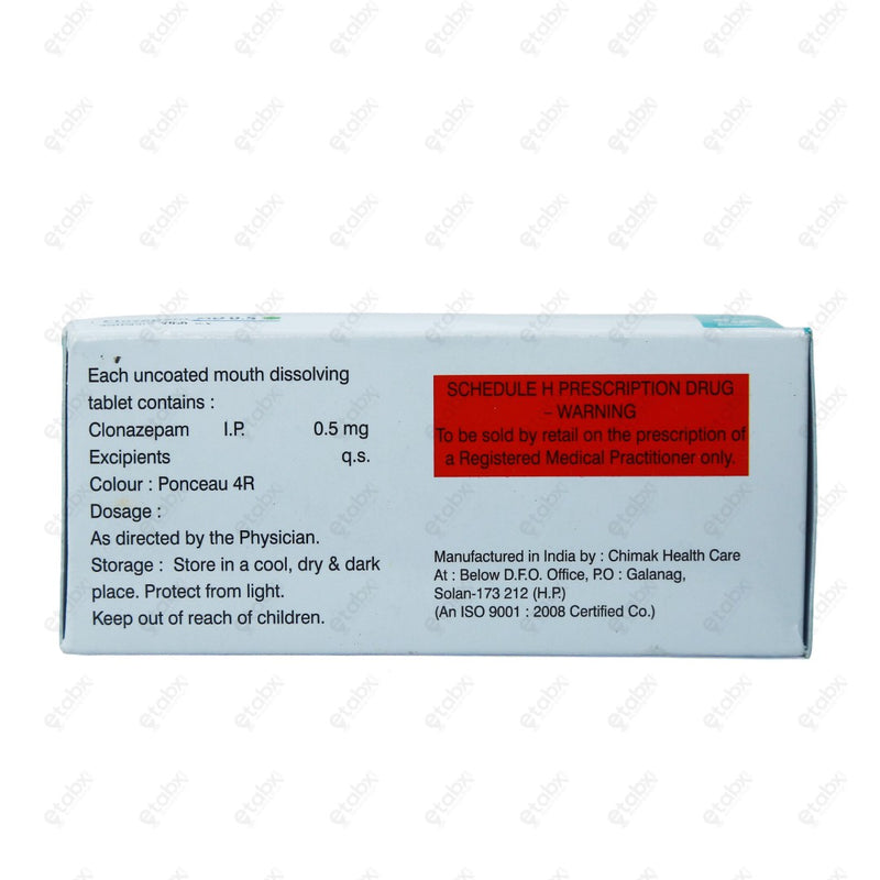 CLOZEPAM MD 0.5mg Tablet