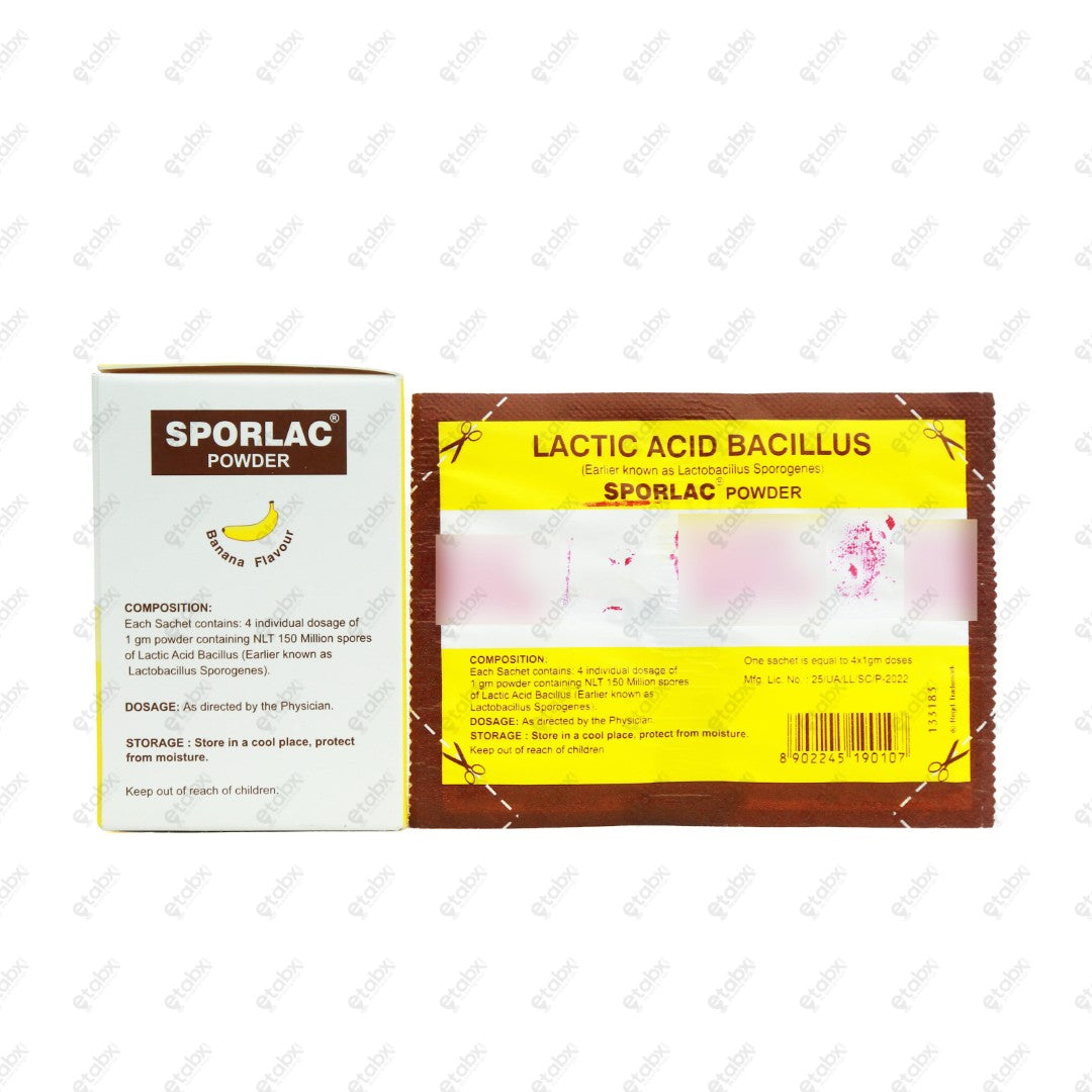 Sporlac Powder Banana Flavour Sachet 4's