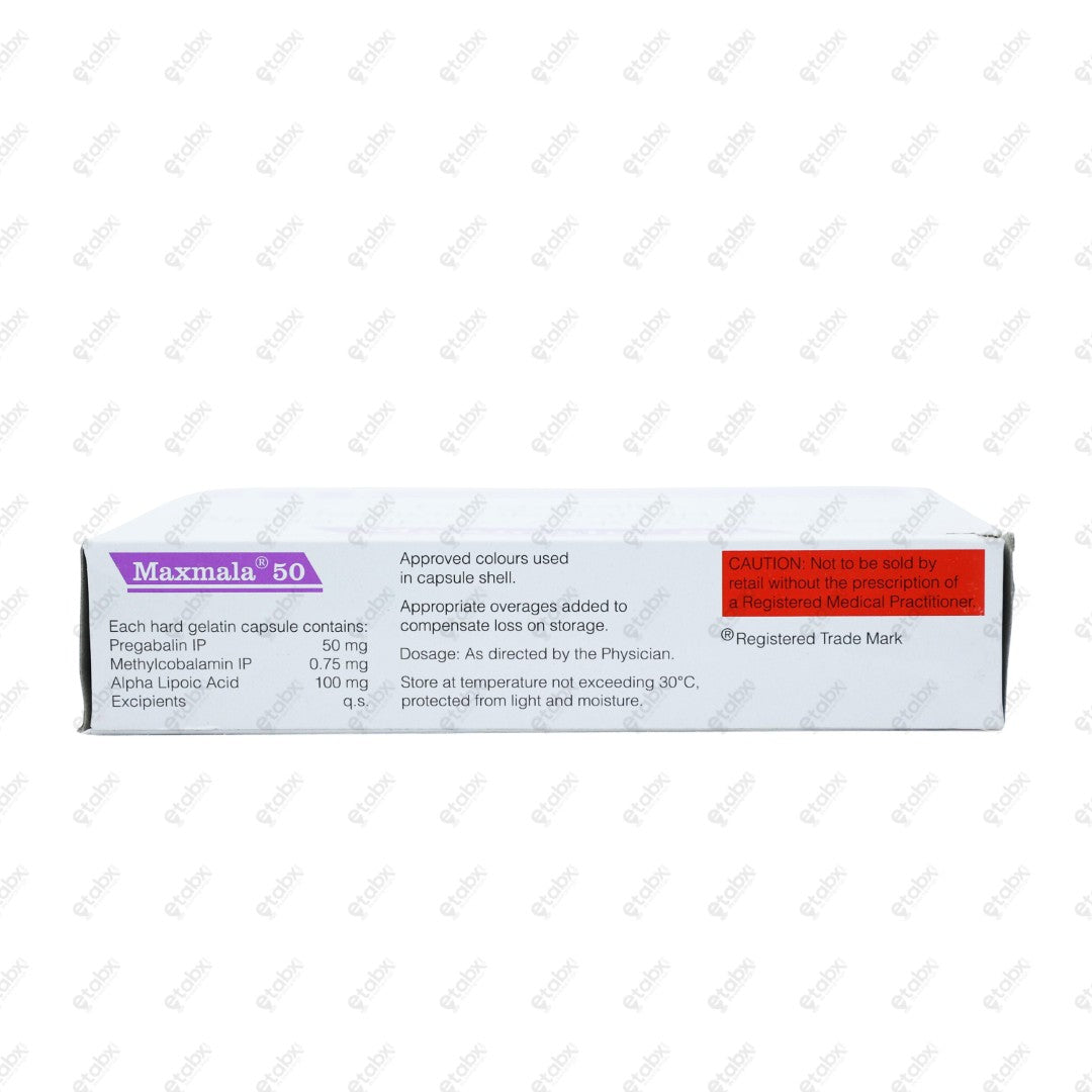 Maxmala 50mg Capsule 10's