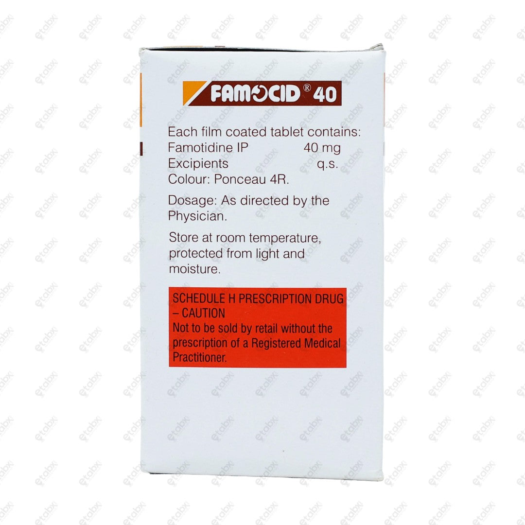 Famocid 40mg Tablet 14's
