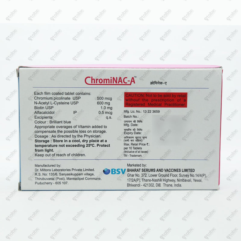 Chrominac A Tablet 10's