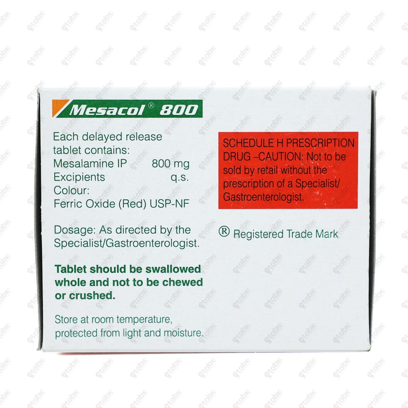 Mesacol 800mg Tablet 15's