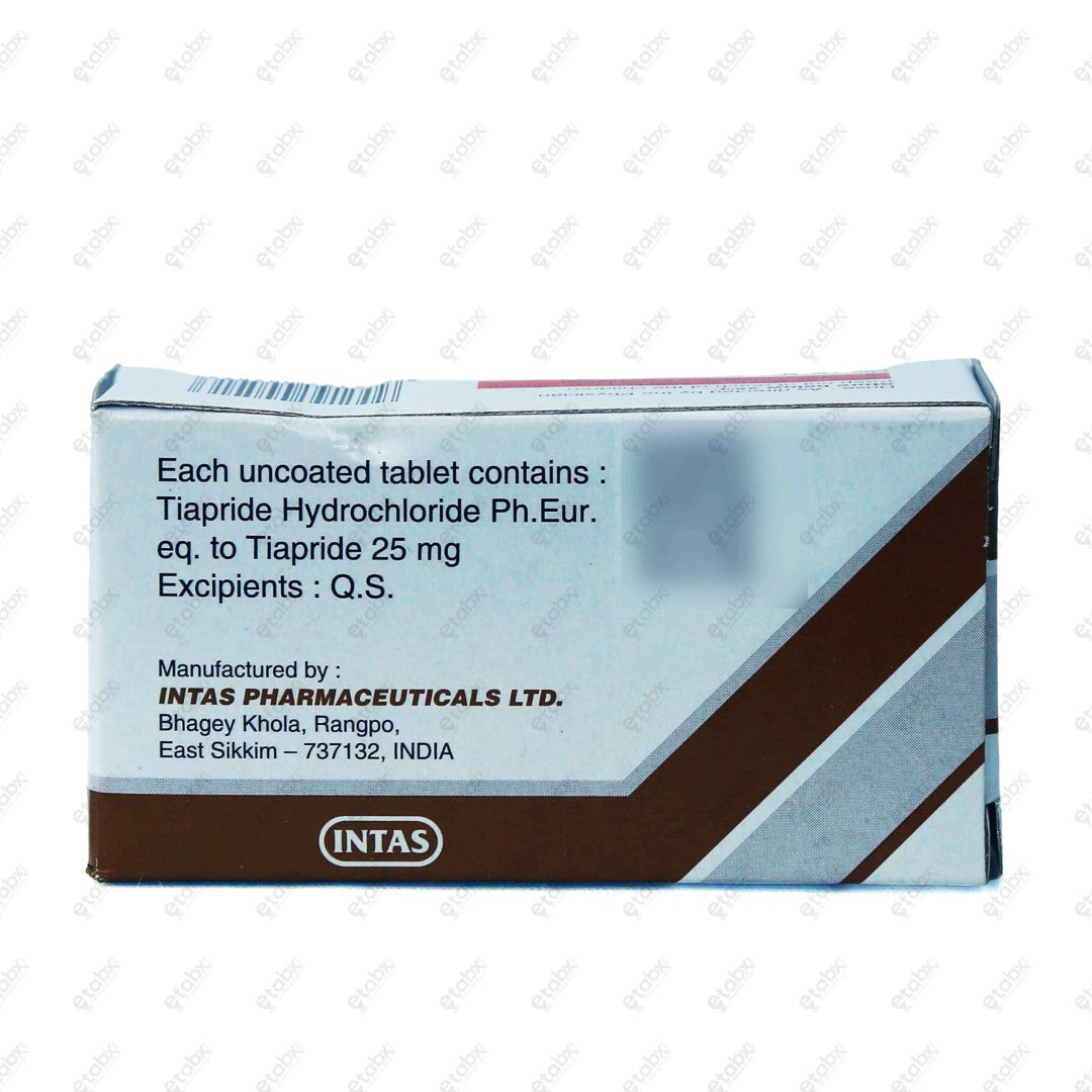 Tiaprex 25mg Tablet 10's
