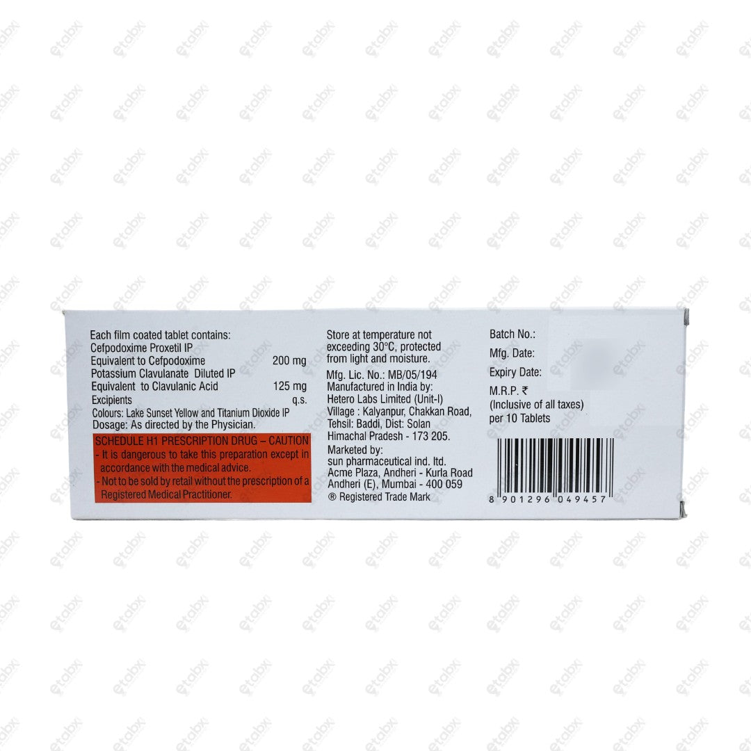 Cepodem XP 325mg Tablet 10's