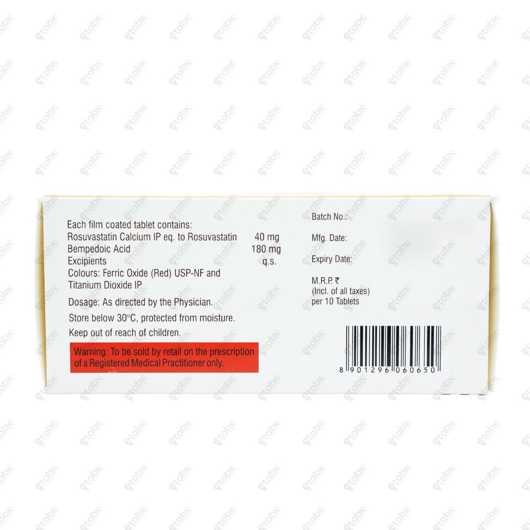 Rosuvas B 40mg Tablets 10's