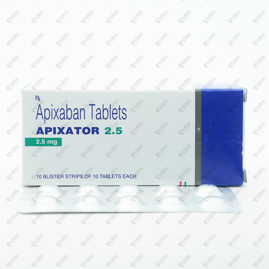 Apixator 2.5mg Tablet 10's