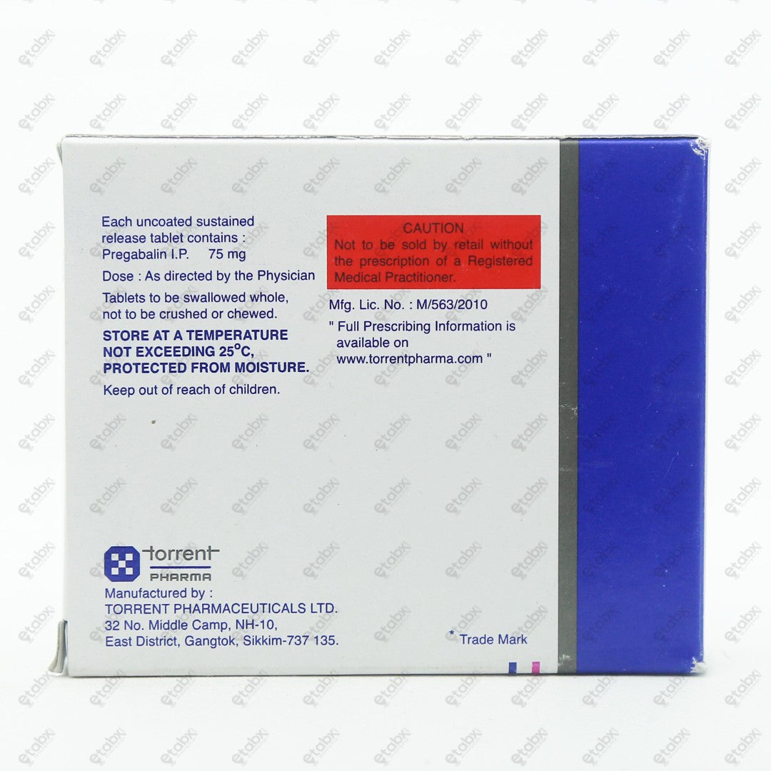 Pregaba SR 75 Tablet 10's