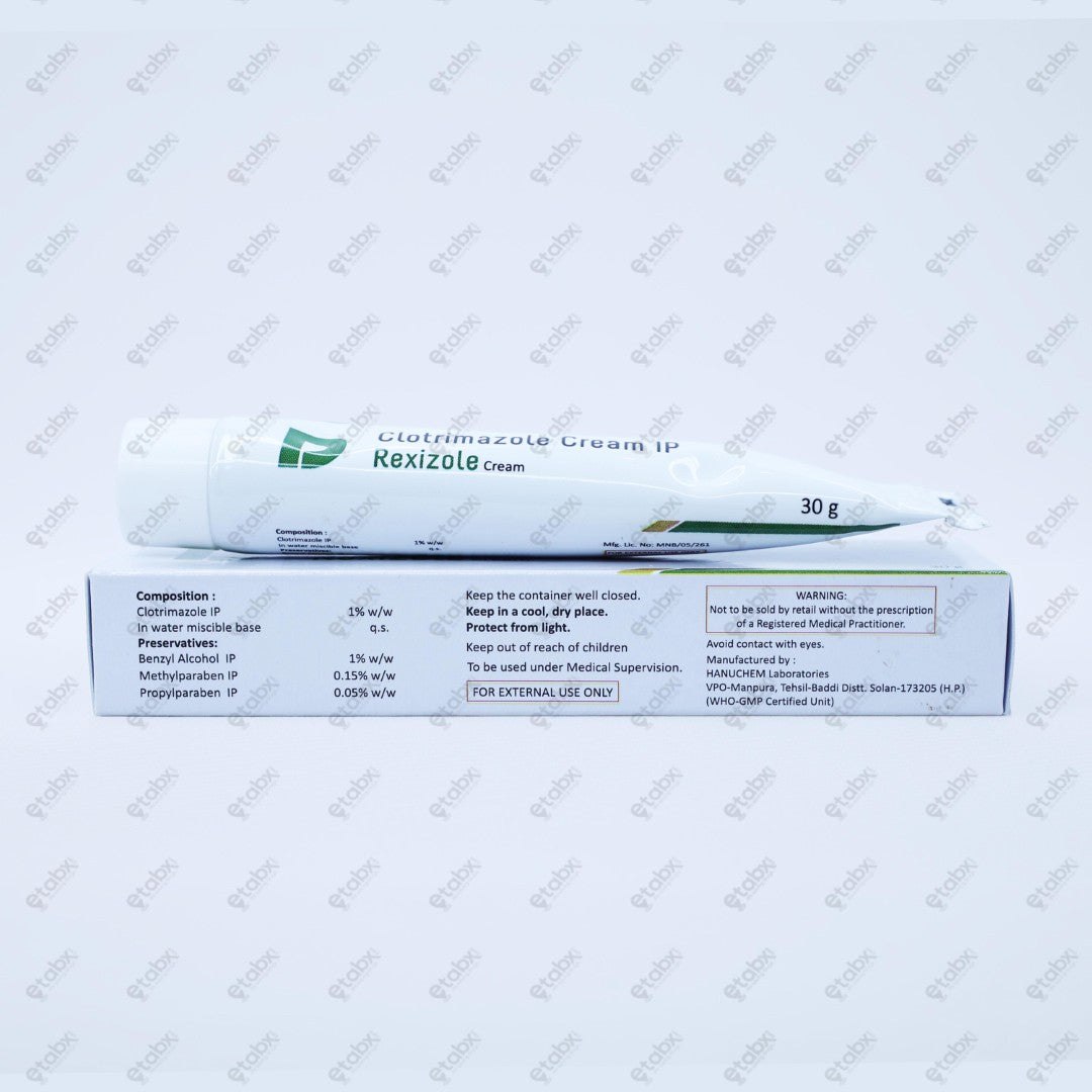 REXIZOLE CREAM 30GM