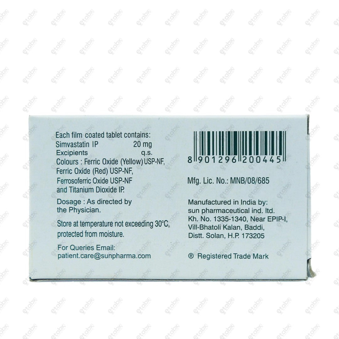 Simvotin 20 Tablet 10's