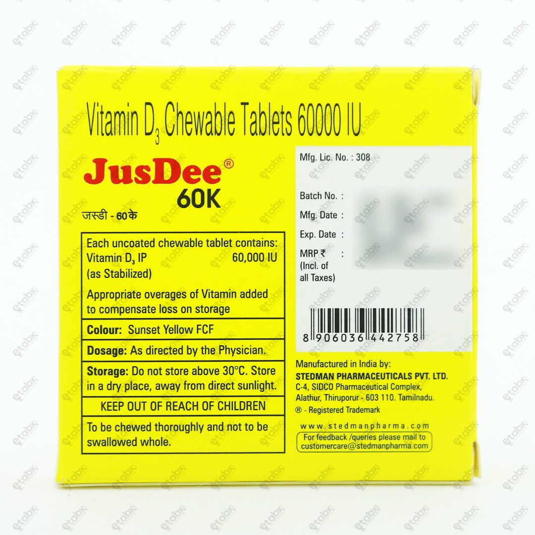 Jusdee 60K Tablets 4's