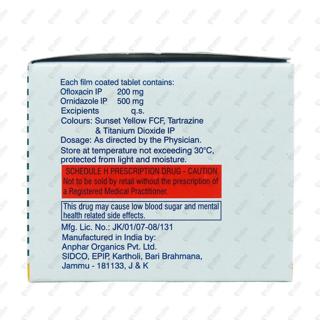 Zanocin OZ Tablet 10's