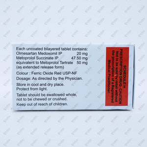 Olmesar M 50mg Tablets 15's