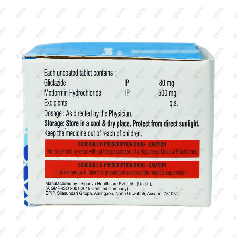 Glicipon M 80mg Tablet 10's