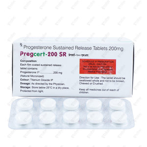 Pregcert 200 SR Tablet 10's