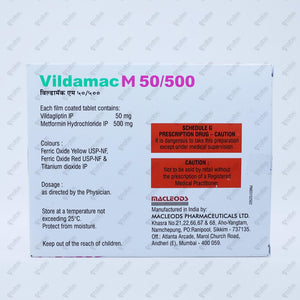 Vildamac M 50/500 Tablet 15's