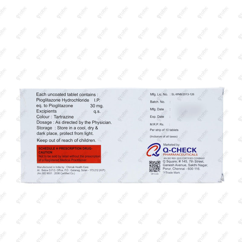 Pio Q 30mg Tablet 10's