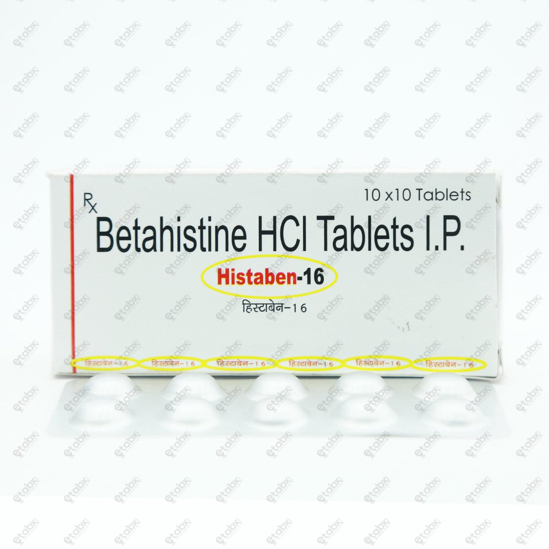 Histaben 16mg Tablet 10's