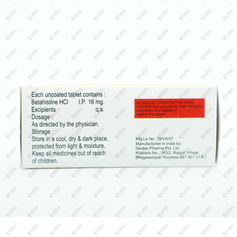 Histaben 16mg Tablet 10's